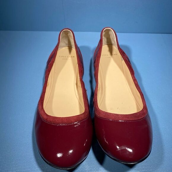 Cole Haan N3632 Women's Red Avery Patent Leather Ballet Flats Size 6,5 - Picture 6 of 8
